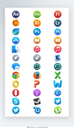 PGN网络 电脑软件图标彩色Icon元素的设计与应用